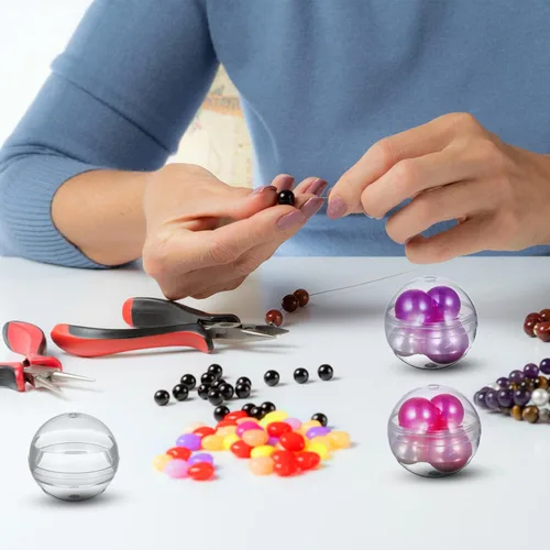 Vista 6 de 100 cápsulas redondas de máquina expendedora de 1.102 in/1.1 pulgadas: Cápsulas de máquina de chicles cápsulas de Pascua rellenables para rellenos