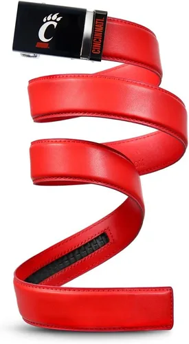 Vista 48 de Mission Belt Con licencia oficial de la NC Alabama Crimson Tide Crimson Tide (Cuero Negro)