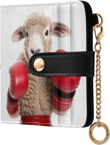 Vista 32 de Red Heart Black - Cartera para mujer, con bloqueo RFID, pequeña, delgada, tarjetero, plegable, compacta, de piel sintética, con bolsillo