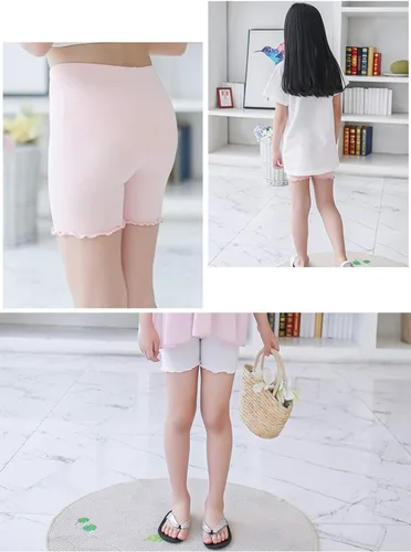 Vista 5 de Pantalones cortos para niñas, para usar debajo del vestido, pantalones cortos de bicicleta de baile para parque infantil, gimnasio, deportes,