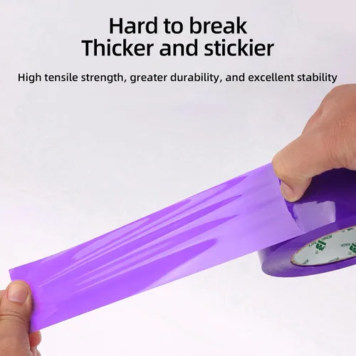 Vista 3 de BOMEI PACK Cinta de embalaje resistente para envíos morada 2.4mil x 2 in x