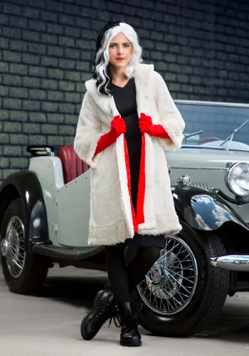 Vista 2 de Disfraz de Abrigo Cruella De Vil para Adolescentes de 101 Dálmatas de Disney Multicolor