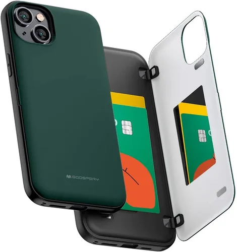 Vista 66 de GOOSPERY Parachoques magnético para puerta compatible con iPhone 15, funda con tarjetero, cartera con cierre magnético automático, protector de Azul
