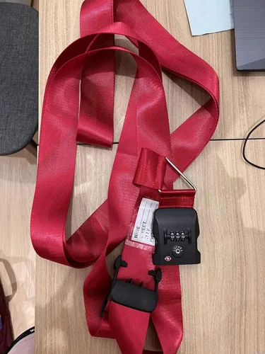 Vista 5 de Anoley Cross TSA - Correas de equipaje para maletas, cinturón de embalaje ajustable aprobado con bloqueo de combinación de 3 diales, ajuste