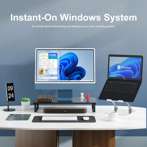 Vista 8 de Itel Celeron N4020 - Computadora portátil de 14 pulgadas (doble núcleo), gráficos UHD 600, 4 GB de RAM 256 GB SSD, pantalla HD de 14 pulgadas, ultra