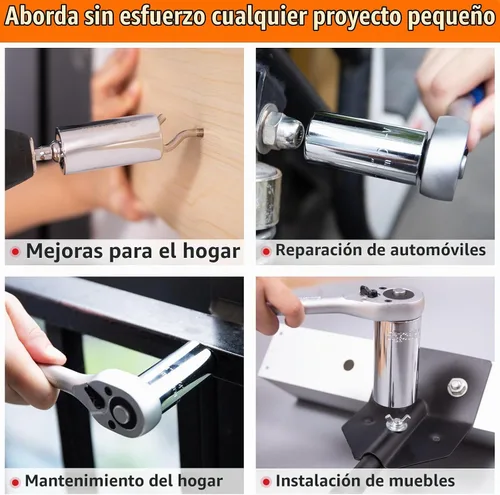 Vista 6 de Spurtar Juego de enchufes universales (11-32 mm 7-19 mm) para desenroscar cualquier perno Herramienta universal de enchufe multifunción
