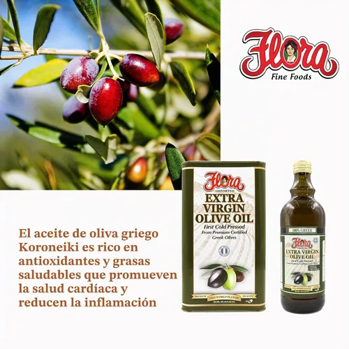 Vista 2 de (3 litros de lata) Aceite de oliva virgen extra griego 100% extraído de aceitunas Koroneiki, importado de Grecia, calidad premium