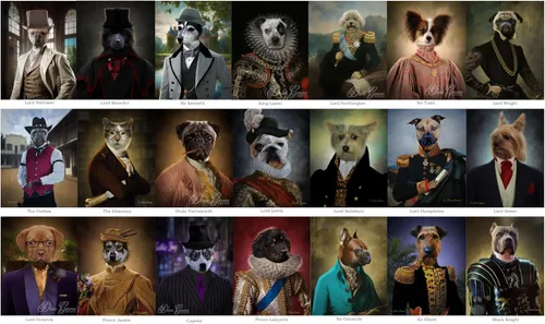Vista 4 de Kamikaze Dogfight Pilot Costume Digital Oil Dog Cat Portrait from Your Photo - Lifelike Pet Dog Cat Art - Custom Pet in Costume Painting On Canvas