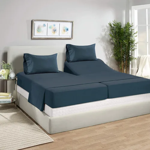 Vista 108 de LANE LINEN - Sábanas individual 100% algodón egipcio suave, cómodo y grueso de calidad de hotel, costuras reforzadas totalmente elásticas, sin