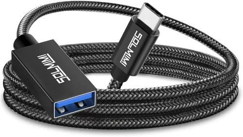 Vista 9 de Adaptador USB C a USB de 0.65 pies (paquete de 2), adaptador USB C macho a USB 3.0 hembra OTG 5 GBPS transferencia de datos para MacBook Pro, Air