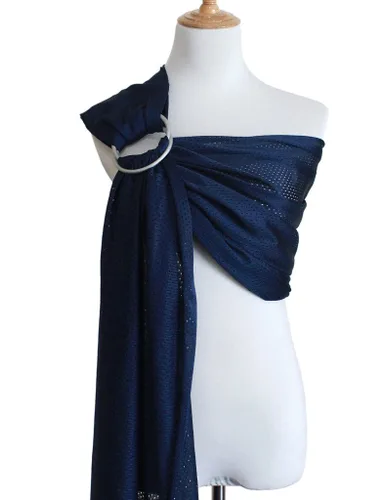 Vista 4 de Bandolera ajustable con anillo de aluminio para transportar bebés, Talla única, Azul