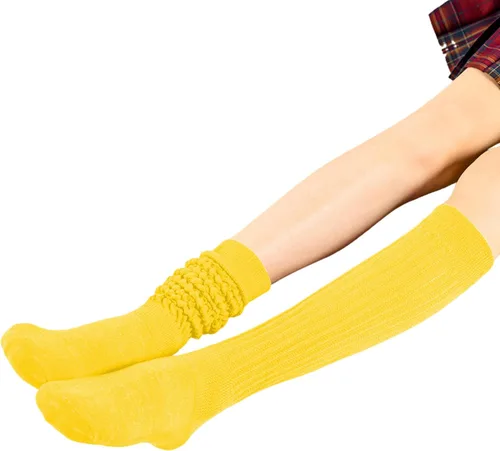 Vista 5 de UTTPLL Calcetines largos de algodón para mujer, calcetines largos de algodón para dormir, hasta la rodilla, para gimnasio, calcetines para botas