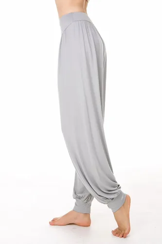 Vista 3 de Pantalones de algodón para mujer, elásticos, suaves, para yoga, deportes