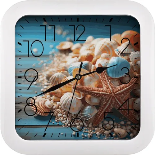 Vista 30 de 10" Square Modern Wall Clock,Different Heart Patterns Print Kitchen Clocks Wall Battery Operated,Silent Non Ticking Unique Funny Cute Wall Clock for
