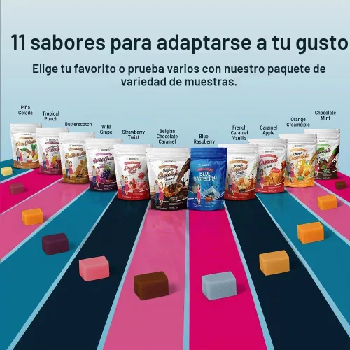 Vista 8 de BariatricPal Citrato de calcio sin azúcar, masticables suaves, 500 mg con probióticos (90 unidades) – uva silvestre