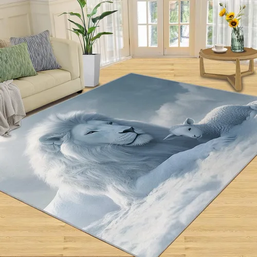Vista 9 de Cyberpunk Rugs for Bedroom, Neon Head Area Rug, Neon Art Rugs for Living Room, Indoor Non-Slip Rug, Machine Washable Carpet for Front Entrance Floor