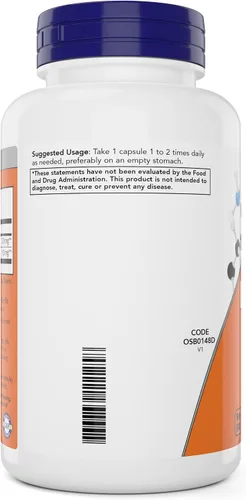 Vista 3 de NOW Foods L-teanina, Doble Fuerza 200 mg por cápsula - 180 cápsulas veganas - Mejorada con 100 mg de inositol - Vegetariana, Sin OMG - Suplemento