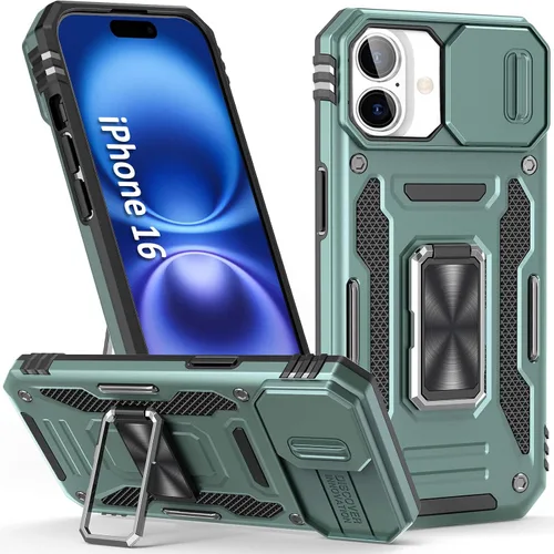 Vista 41 de Funda para iPhone 15 Pro, color verde alpino