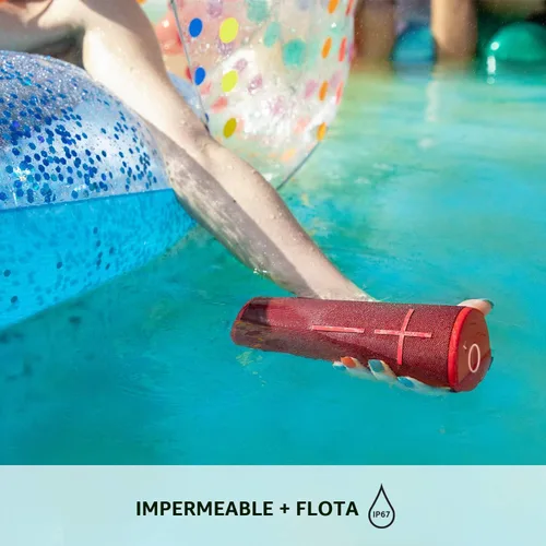 Vista 4 de Ultimate Ears Boom 3 - Altavoz inalámbrico Bluetooth, sonido audaz + graves profundos, Bluetooth, botón mágico, impermeable, batería de 15 horas