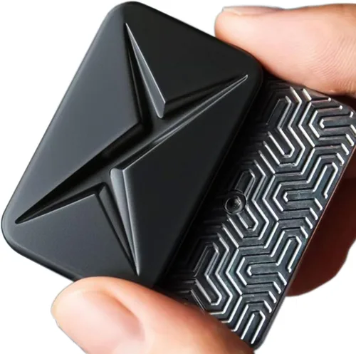Vista 10 de Paquete de 2 juguetes para ansiedad, tarjeta magnética de metal háptico, tarjeta de póquer deslizante, juguetes EDC para adultos, aliviar el estrés
