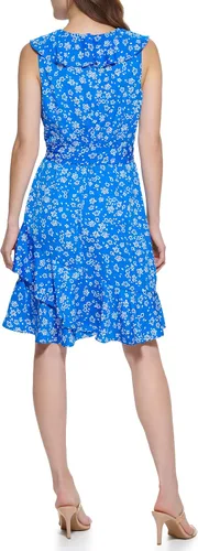 Vista 4 de DKNY Women's Ruffle Faux Wrap Dress