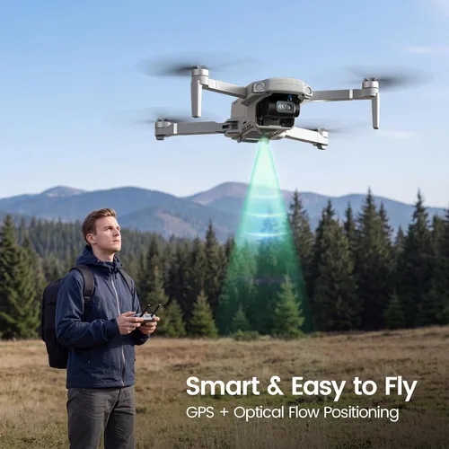 Vista 8 de Holy Stone HS360G 8K GPS Drone con cámara para adultos, tiempo de vuelo de 3B gris
