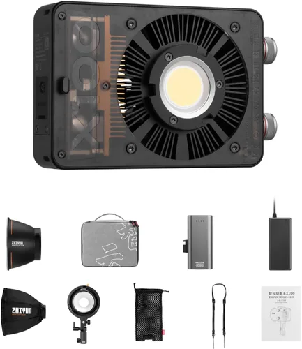 Vista 7 de ZHIYUN MOLUS X100 Combo de luz LED bicolor para estudio de video, luces COB de bolsillo de 100 W, 2700 K ~ 6500 K, modo de música de control