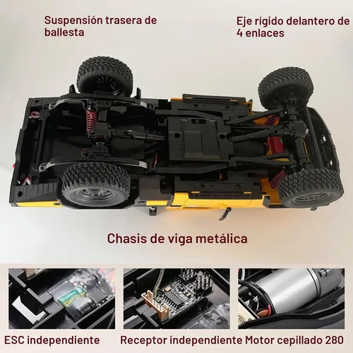 Vista 7 de HLSFWDRIVE RC Rock Crawler 4x4 MN82T RC Truck con gancho de grúa escala 1