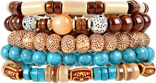 Vista 48 de Pulsera Gótica Ajustable de Cuero Trenzado Punk Multicapa de Estilo Grunge, Conjunto de Pulseras Emo con Brazalete de Metal, Envoltura