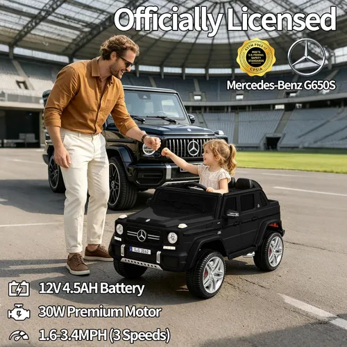 Vista 2 de Mercedes-Benz Licensed Maybach G650 12V Electric Kid Ride on Car Toy, Black