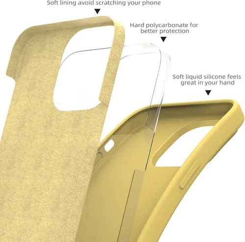 Vista 139 de Funda de silicona líquida compatible con iPhone 12 Pro Max 6.7 pulgadas, funda de gel de protección completa con forro de microfibra, funda
