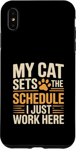 Vista 10 de My Cat Sets The Schedule Cat Humor Case for iPhone 17