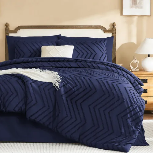 Vista 18 de Litanika Juego de edredón individual XL - 5 piezas Boho copetudo cama en una bolsa Azul Egeo