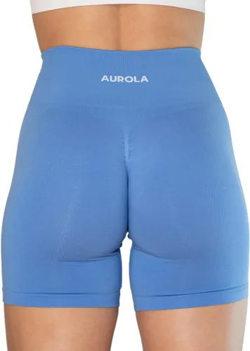 Vista 5 de AUROLA Intensify - Pantalones cortos de entrenamiento para mujer, sin costuras, para gimnasio, yoga, correr, deporte, ejercicio activo, fitness
