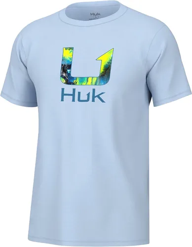 Vista 34 de HUK Mens Fishing Graphic Tee, Performance Short Sleeve, Quick-Dry Bass Bones - Búho nocturno