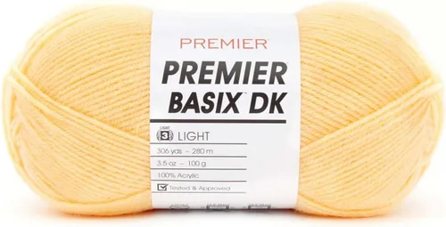 Vista 22 de Premier Yarns Basix DK - Hilo de peso, hecho de acrílico, hilo ideal para ganchillo y tejido, lavable a máquina, rubor, 3.5 onzas, 306 yardas