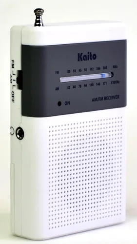 Vista 3 de Kaito KA230 AM FM Radio portátil con gran recepción y diseño (blanco)