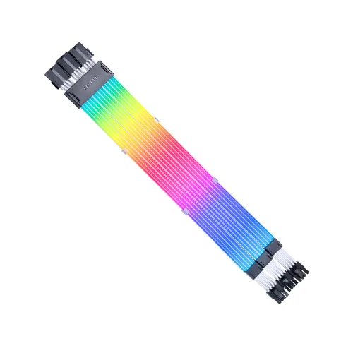 Vista 9 de Lian Li Strimer Wireless 24 Pin con controlador (PW24-1W-T) - Cable de extensión de alimentación RGB direccionable - Control inalámbrico de 2.4 GHz