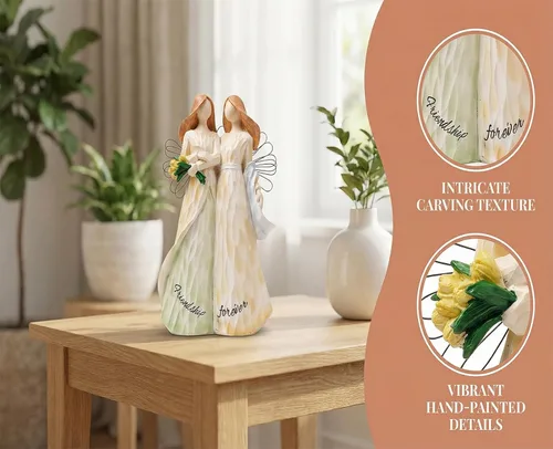 Vista 5 de Regalos de cumpleaños para mejores amigas para mujeres, figuras para hermanas para decoraciones de fiesta de cumpleaños, regalos para hermanas
