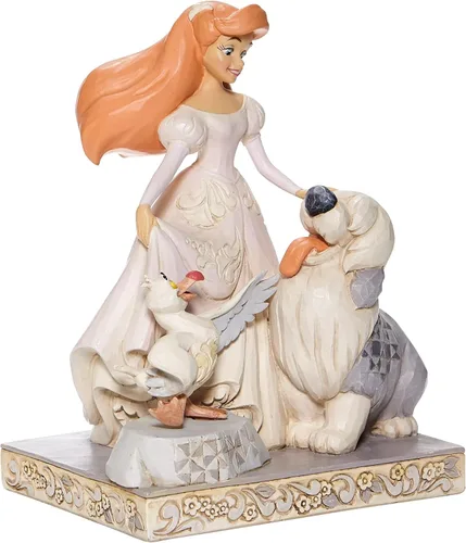 Vista 5 de Enesco Disney Traditions by Jim Shore White Woodland - Figura de Ariel, Max y Scuttle, 7.75 pulgadas, multicolor
