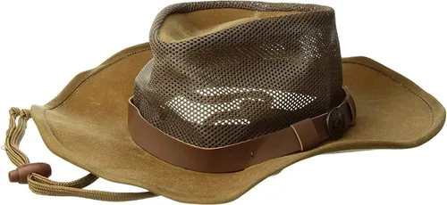 Vista 5 de Outback Trading 1472 Piel de aceite de salvia Kodiak con sombrero de malla
