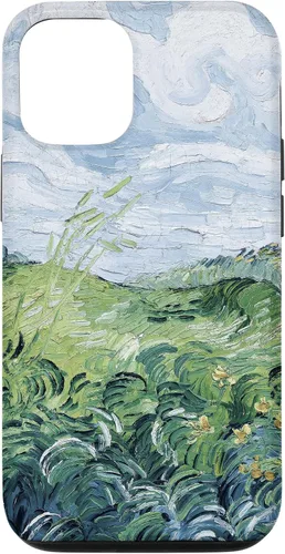 Vista 28 de Van Gogh - Carcasa para iPhone 17, diseño de campos de trigo verde