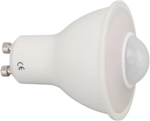 Vista 3 de Bombilla LED GU10 con sensor de movimiento, inducción humana infrarroja, 5 W, 500 lúmenes, luz cálida 3000 K, para techo, pasillo, porche