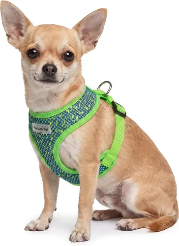 Vista 31 de Arnés para perro Parisian Pet - Arnés de libertad ajustable - Chaleco para perro de camuflaje verde - Arnés para perro de 100% tela de malla