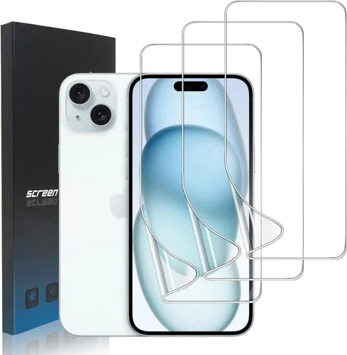 Vista 18 de Paquete de 3 protectores de pantalla de película de hidrogel para iPhone 13/iPhone 13 Pro, protector de pantalla de TPU suave HD para iPhone 13/13