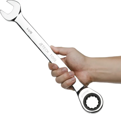 Vista 5 de Jetech Llave combinada de trinquete de 1-1/8 pulgadas (paquete de 5) - Llave de engranajes de acero Cr-V de grado industrial métrico en acabado Sae
