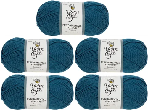 Vista 24 de Hilo Bee 4 - Mediano – Rollo Suave – 164 Yardas de Hilo de Algodón Mercerizado para Tejer Mantas, Sombreros y Más – Suministros para Artesanías