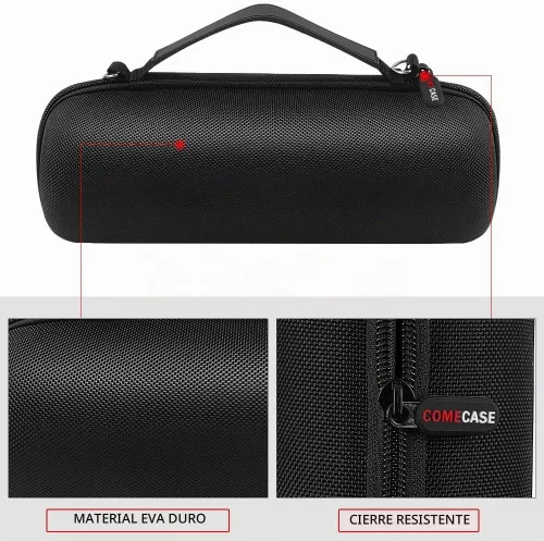 Vista 4 de Funda compatible con JBL FLIP 6 / FLIP 5 altavoz Bluetooth portátil impermeable. Soporte de almacenamiento de viaje duro para JBL FLIP 4 y cable