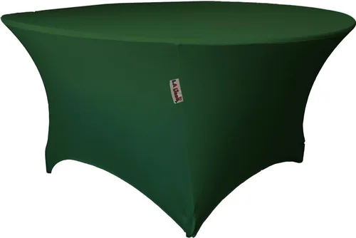 Vista 18 de LA Linen Mantel redondo de elastano, 60 x 30 pulgadas, negro