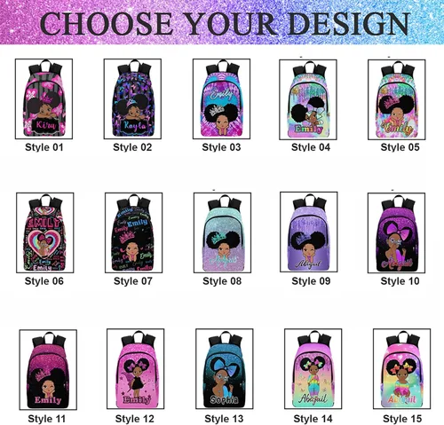 Vista 96 de Texto personalizado Elefante desgaste gafas mochila mochila mochila casual Daypack bolsa para mamá niñas, color86-4, Mochilas Daypack